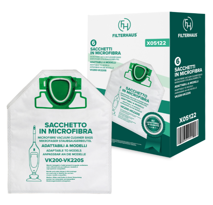 Sacchetti in Microfibra Adattabili VK200 – Confezione da 6 pz MICROMIC