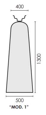 Telo terylene Azzurro 1300X500x400mm UNIVERSALE Prima Prima