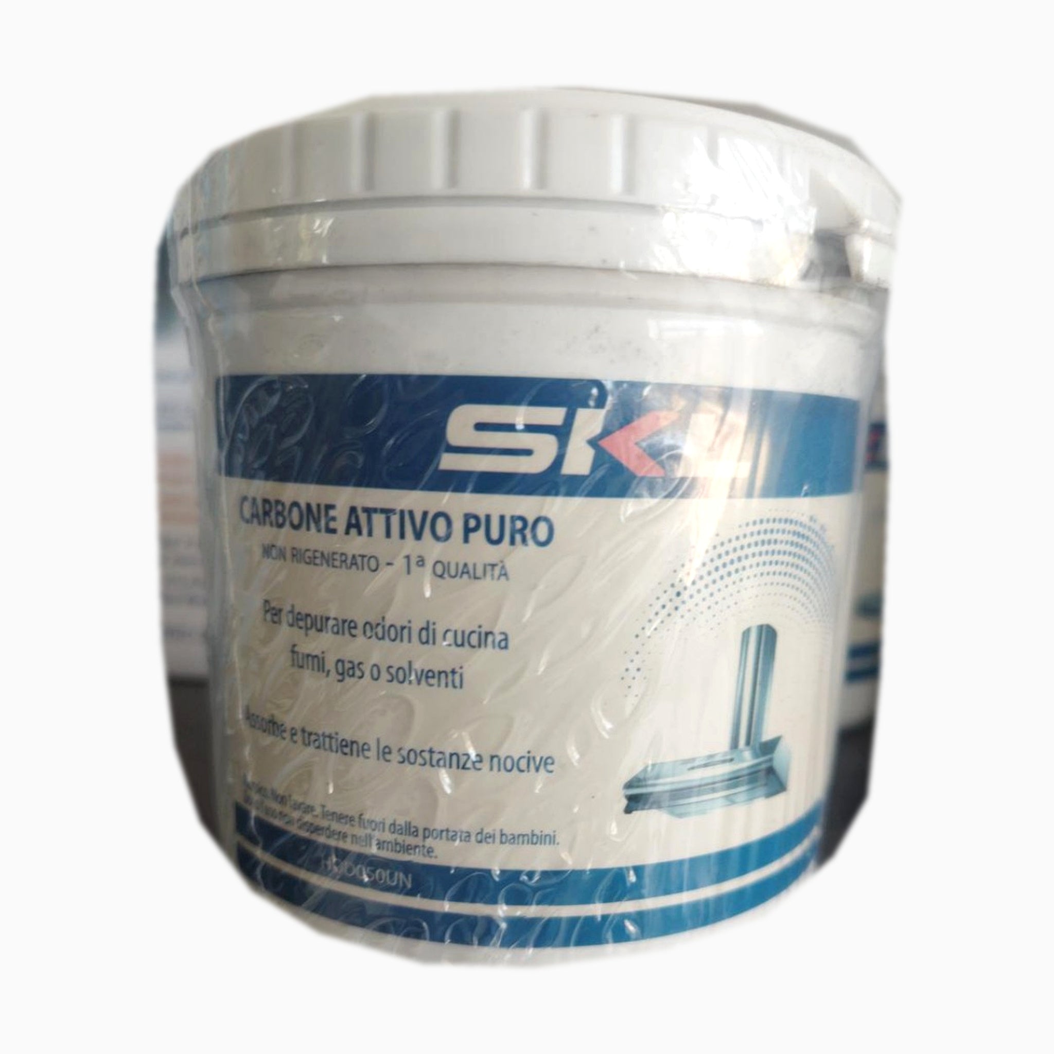Carbone attivo puro SKL 400 g HOD050UN – vista frontale