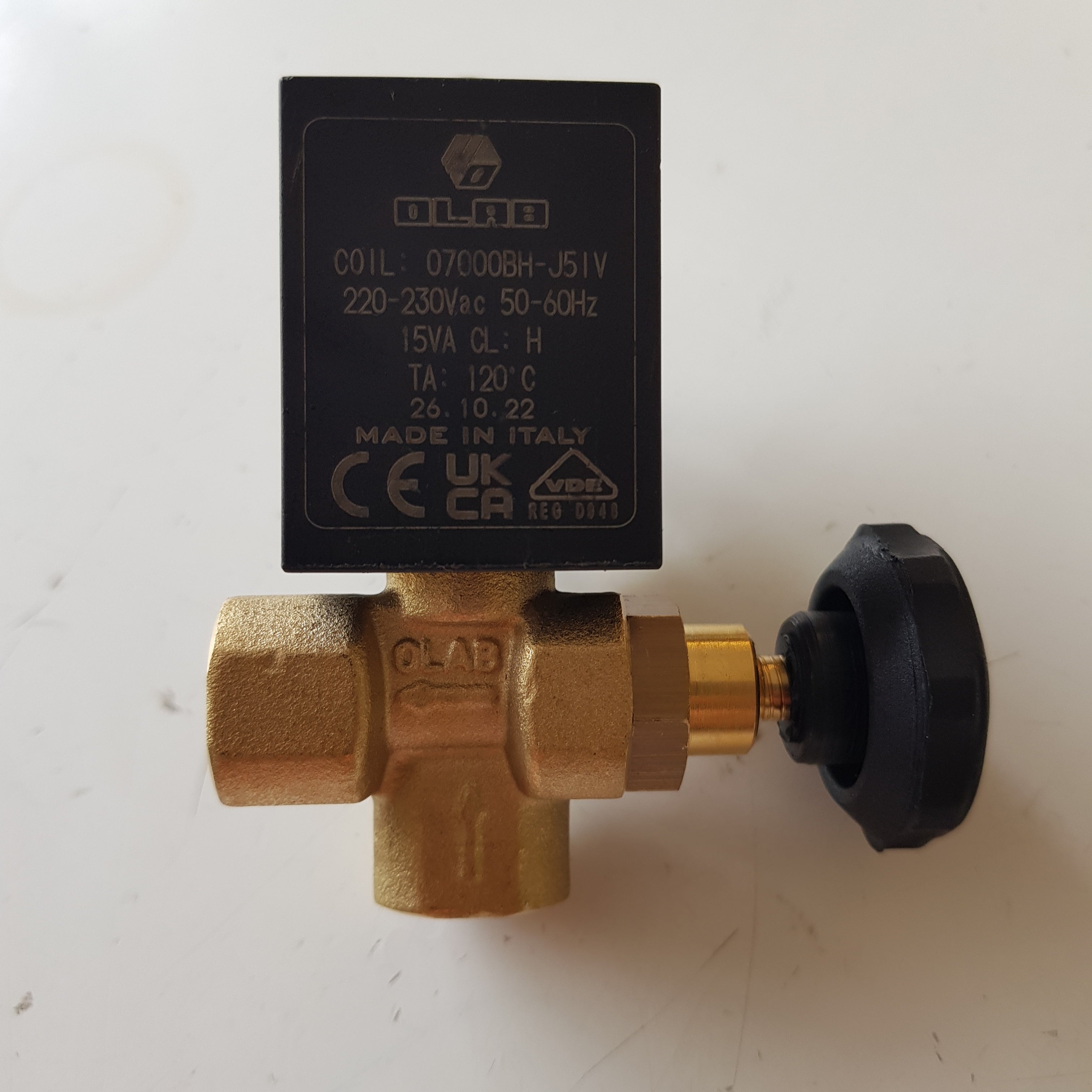 Elettrovalvola vapore olab con regolazione 1/4” 230v (7000) ø 2,8mm Prima Prima