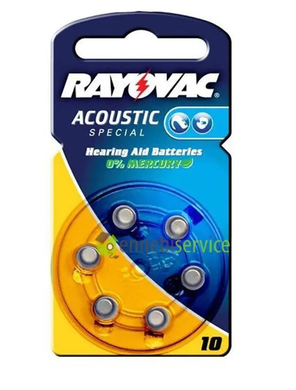 Blister 6 batterie acustiche da10  gialla 1 4 z-n aria Varta VARTA