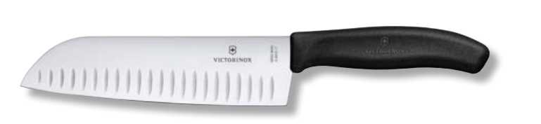 Coltello Santoku Alveolato In Sc/Regalo Lunghezza lama: 17 cm VICTORINOX VICTORINOX