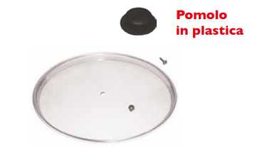 Coperchio vetro con bordo acciaio Cm 12 da Montare mod. ASIA Plastic Omra OMRA