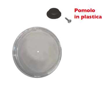 Coperchio vetro pesante Cm 24 Da montare Mod. Isabel Plastic Omra OMRA