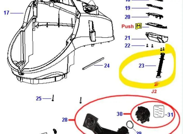 Flat aggancio Scheda elettronica Lecoaspira Fav70  Polti POLTI