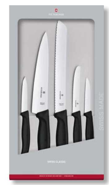 Swiss Classic set 5 pezzi cucina nero VICTORINOX VICTORINOX