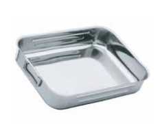 Teglia rettangolare pesante 25x18 cm Inox Omra OMRA