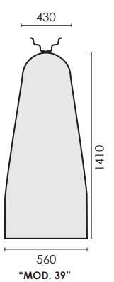 Telo terylene verde 1410x560x430mm M.0981 Prima Prima