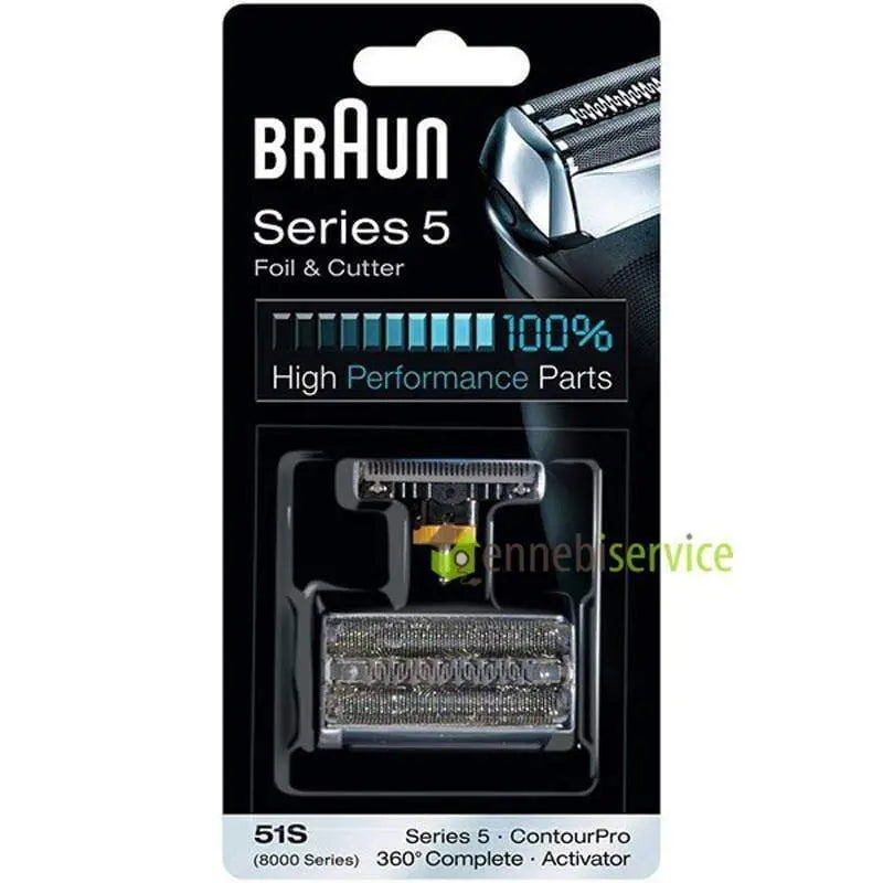 lamina + coltello rasoio braun combipack 51s kp8000 silver serie 5 BRAUN