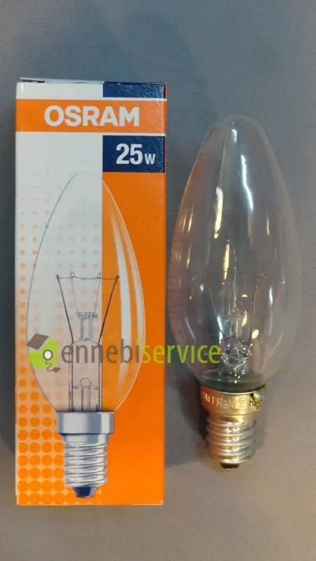 lampadina oliva liscia chiara e14 25w OSRAM