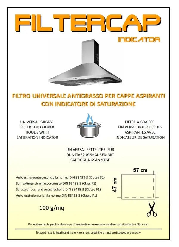 Filtro cappa 500FC05 UNIVERSALE